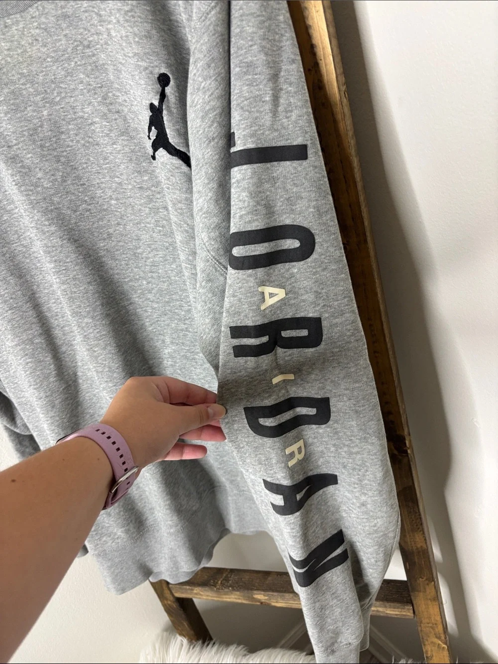 Air Jordan Gray Crewneck Sweatshirt with Black Jumpman Size XXL